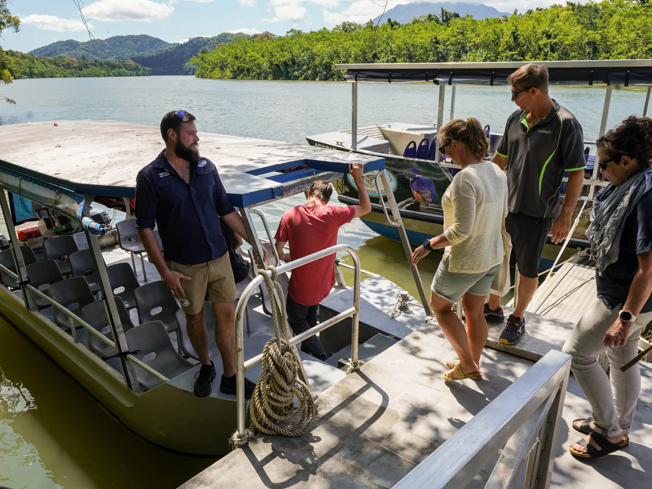 Walking on to the Daintree River Wildlife Cruise with Daintree Discovery Tours